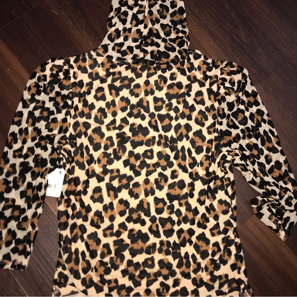 Free People Gather Print Turtleneck In Leopard Combo NWT - Picture 8 of 9